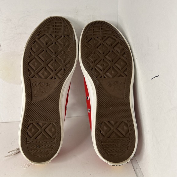 Chuck Taylor Red Leather Converse Sneakers Sz 10.5 - Picture 8 of 11